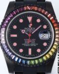 Customized Rolex Submariner Rainbow Circle Diamond Dial