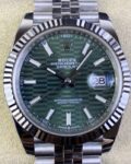 Clean Factory Replica Rolex Datejust M126334-0030 Check Green Dial Size 41mm