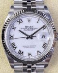 Clean Factory Replica Rolex Datejust m126234-0025 Roman White Dial Size 36mm