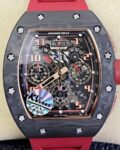 KV Factory Replica Richard Mille Watches RM011 Rubber Strap Watch