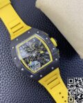 KV Factory Replica Richard Mille Watches RM11 Yellow Rubber Strap