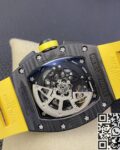 KV Factory Replica Richard Mille Watches RM11 Yellow Rubber Strap