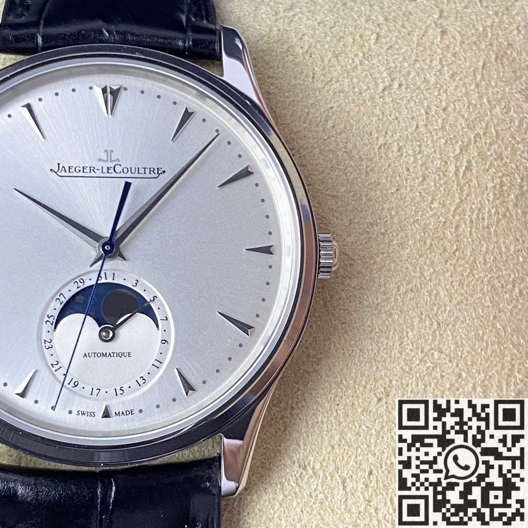 ZF Factory Replica Jaeger-LeCoultre Master Ultra-Thin 1368420 Silver Dial Black Leather Strap Series