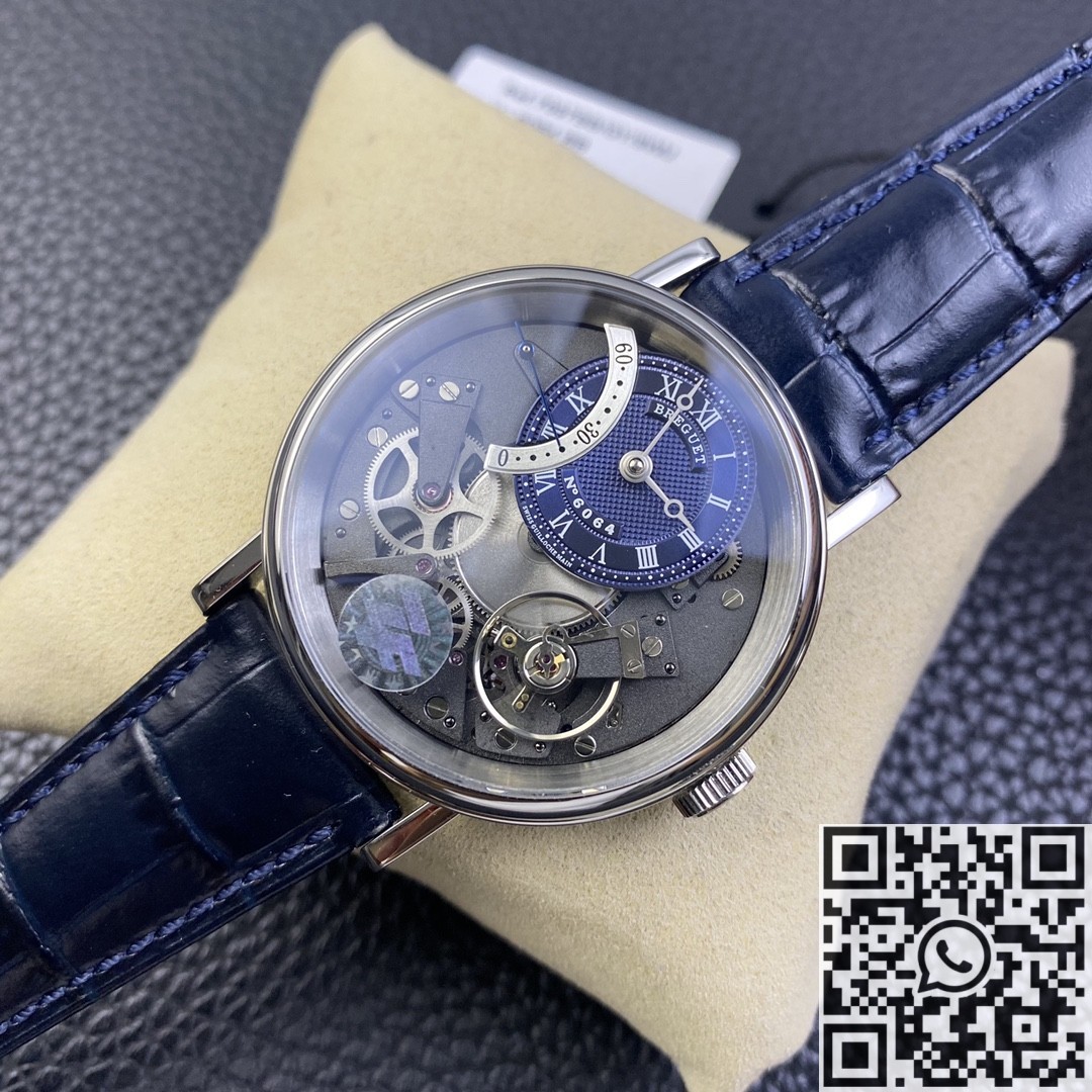 ZF Factory Replica Breguet Tradition 7097BB/GY/9WU 18k White Gold Blue dial Series