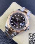 Clean Factory Replica Rolex Yacht Master M126621-0001 Brown Dial Rose Gold Best Version1:1 AAA