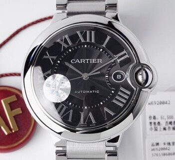 AF Factory Replica Ballon Bleu De Cartier W6920042 Black Dial Size 42mm