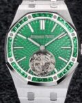 R8 Factory Replica Audemars Piguet Royal Oak 26532IC.EE.1220TI.01 Tourbillon Series Green Dial