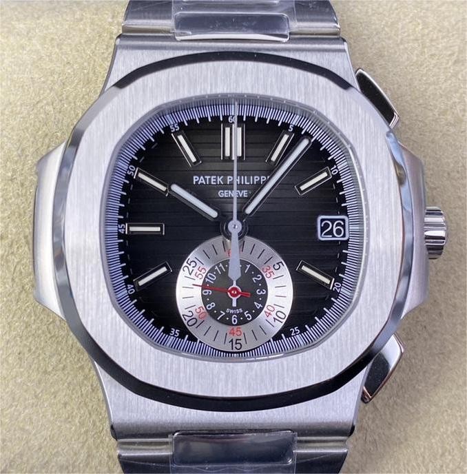 PPF Factory Replica Patek Philippe Nautilus 5980/1A-014 Series Black Dial