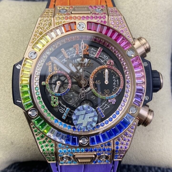 ZF Factory Hublot BIG BANG Unico 411.OX.9910.LR.0999 Rainbow Rose Gold Replica