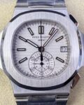 PPF Factory Replica Patek Philippe Nautilus 5980/1A-019 Series White Dial