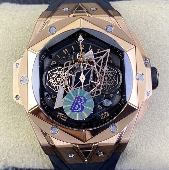 BBF Factory Fake Hublot Big Bang Unico 418.OX.1108.RX.MXM19 Gold Watch Series