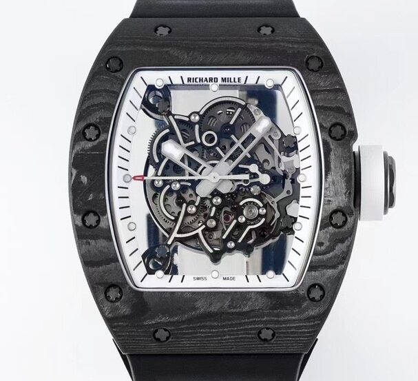 ZF Factory Replica Richard Mille RM055 Series Black Rubber Strap