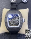 ZF Factory Replica Richard Mille RM055 Series Black Rubber Strap