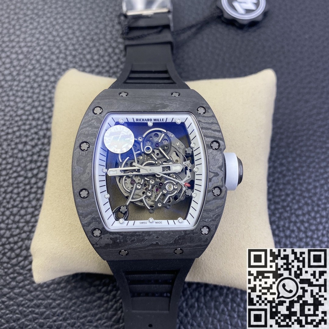 ZF Factory Replica Richard Mille RM055 Series Black Rubber Strap