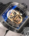 ZF Factory Replica Richard Mille RM052-01 Series Black Ceramic Rose Gold Skull Dial