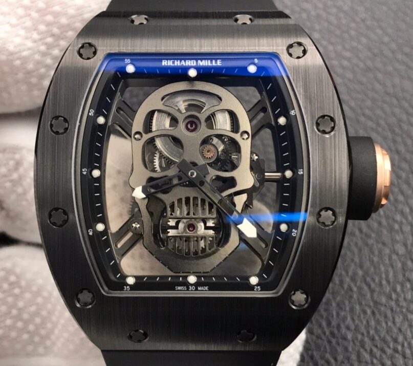 ZF Factory Replica Richard Mille RM052-01 Series Black Ceramic Skull Dial