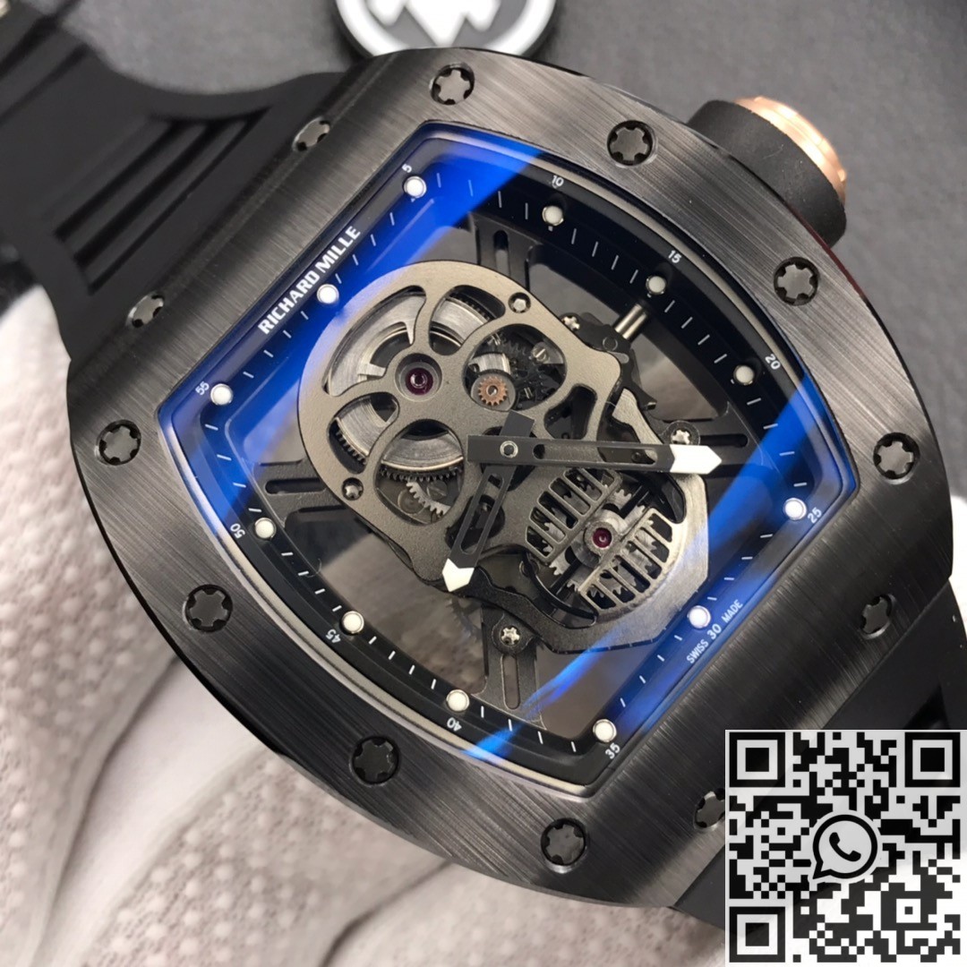 ZF Factory Replica Richard Mille RM052-01 Series Black Ceramic Skull Dial