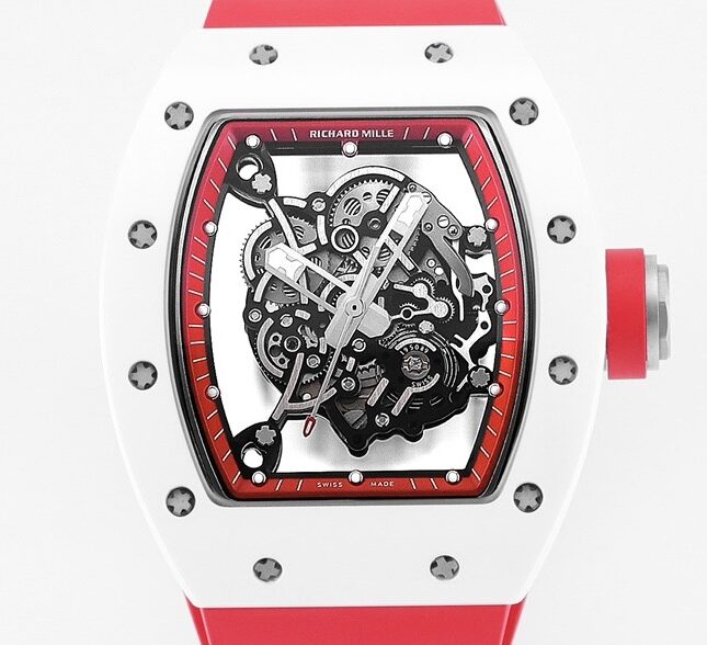 KV Factory Replica Richard Mille RM055 Series V5 Red Rubber Strap