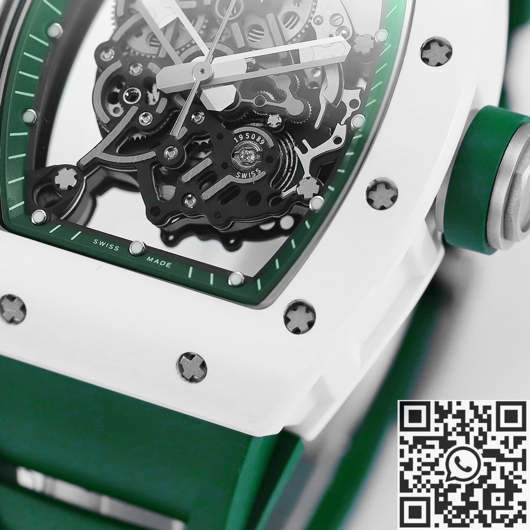 KV Factory Replica Richard Mille RM055 Series V5 Green Rubber Strap