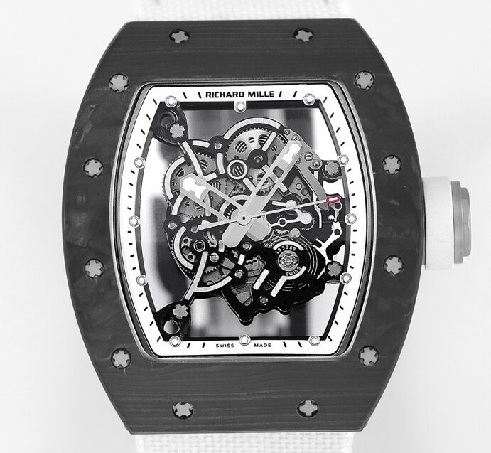 KV Factory Replica Richard Mille RM055 Series V5 White Nylon Strap