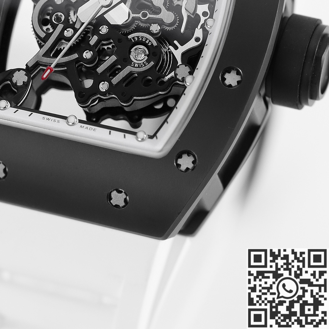 KV Factory Replica Richard Mille RM055 Series V5 White Rubber Strap