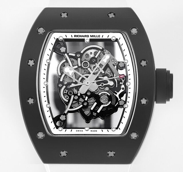 KV Factory Replica Richard Mille RM055 Series V5 White Rubber Strap