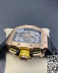 KV Factory Replica Richard Mille RM011 Rose Gold Black Rubber Strap Case