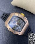 KV Factory Replica Richard Mille RM011 Rose Gold Black Rubber Strap Case