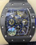 KV Factory Replica Richard Mille RM011 Blue Dial Series Carbon Fiber Watch Case