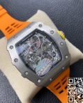 KV Factory Replica Richard Mille RM011 Series Orange Rubber Strap