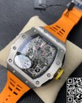 KV Factory Replica Richard Mille RM011 Series Orange Rubber Strap