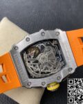 KV Factory Replica Richard Mille RM011 Series Orange Rubber Strap