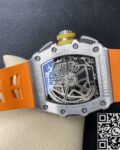 KV Factory Replica Richard Mille RM011 Series Orange Rubber Strap