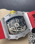 KV Factory Replica Richard Mille RM011 Series Red Rubber Strap