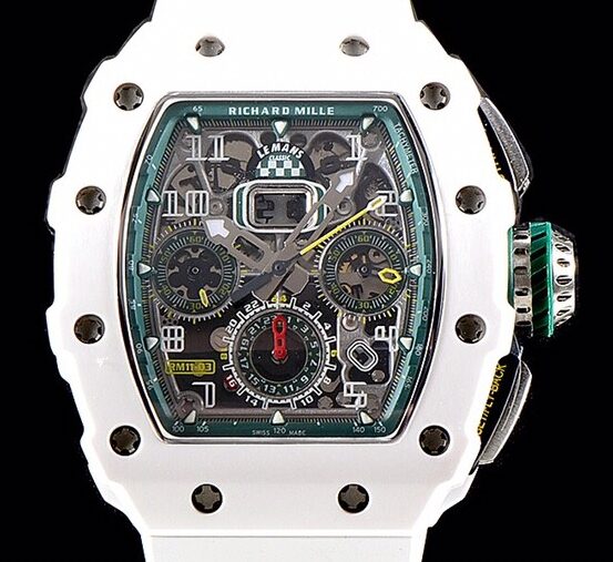 KV Factory Replica Richard Mille RM011 Series White Ceramic Case