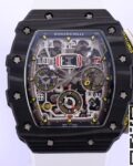 KV Factory Replica Richard Mille RM011 Series White Rubber Strap