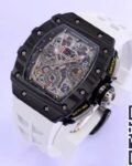 KV Factory Replica Richard Mille RM011 Series White Rubber Strap