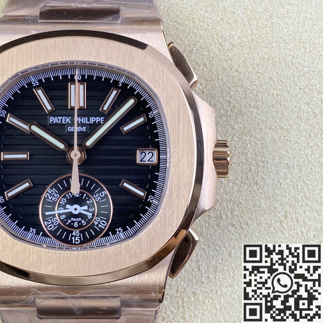 3K Factory Replica Patek Philippe Nautilus 5980/1R-001 Gold Dial