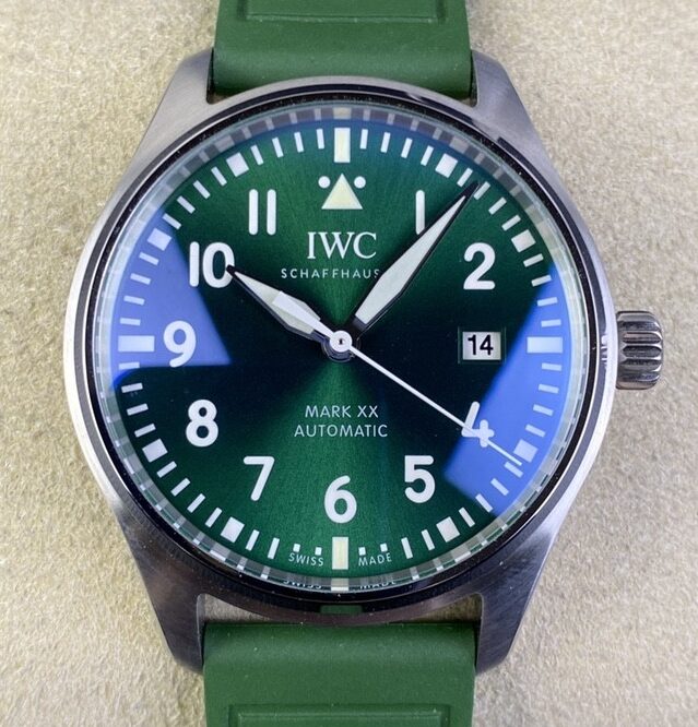 M+ Factory Replica IWC Pilot IW328205 Green Dial