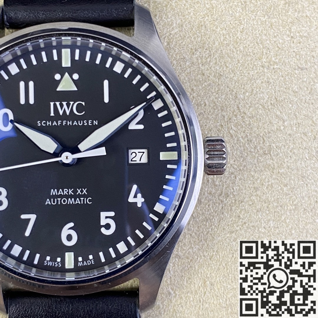 M+ Factory Replica IWC Pilot IW328201 Black Leather Strap