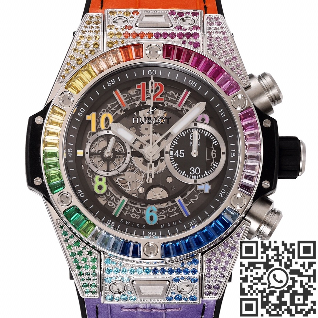 ZF Factory Replica Hublot BIG BANG Unico 411.NX.1117.LR.0999 Rainbow Skeleton Dial Series