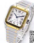 Cartier Watch Fake - BV Factory Santos W2SA0016 White Dial