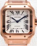 BV Factory Replica Cartier Santos WGSA0031 Rose Gold Case Series