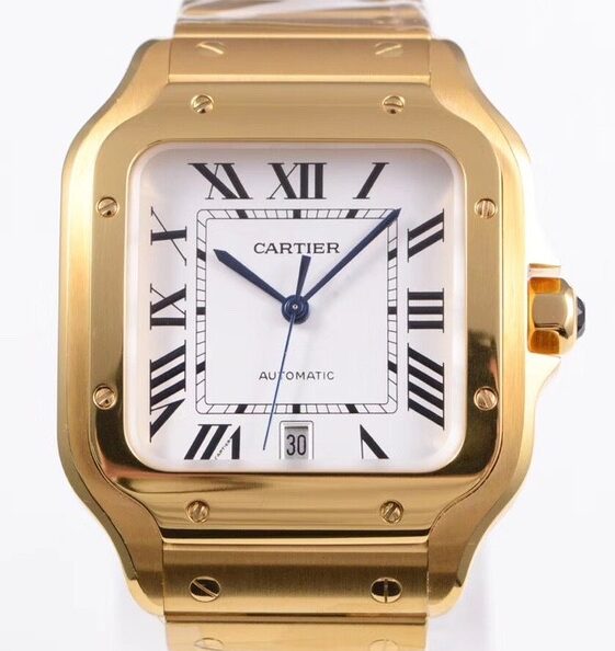 BV Factory Replica Cartier Santos WGSA0029 Gold Watch Case Series