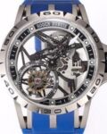 BBR Factory Replica Roger Dubuis Excalibur Spider RDDBEX0479 Tourbillon Blue Rubber Strap