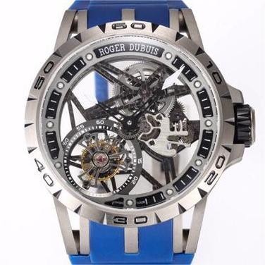 BBR Factory Replica Roger Dubuis Excalibur Spider RDDBEX0479 Tourbillon Blue Rubber Strap