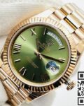 EW Factory Replica Rolex Day Date M228235-0025 Olive Green Dial Series