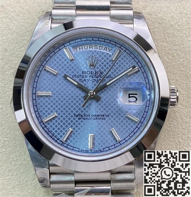 EW Factory Replica Rolex Day Date M228236-0007 Blue Dial Series