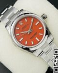 EW Factory Replica Rolex Oyster Perpetual M126000-0007 Coral Red Dial Series 36mm