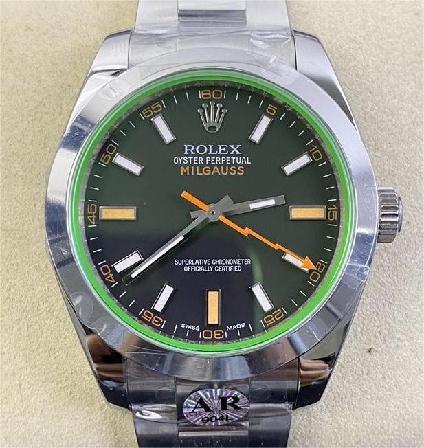 AR Factory Replica Rolex Milgauss M116400GV-0001 Black Dial